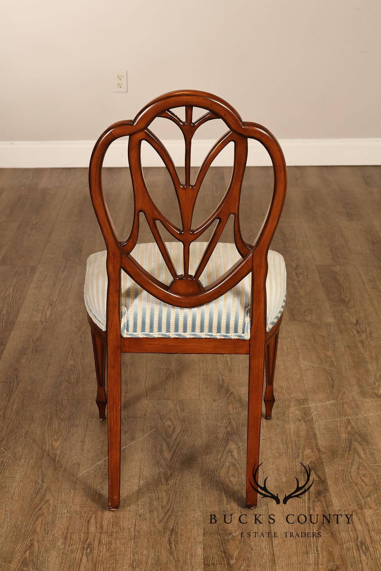 Hepplewhite Style Quality Set of Four Shield Back Dining Chairs
