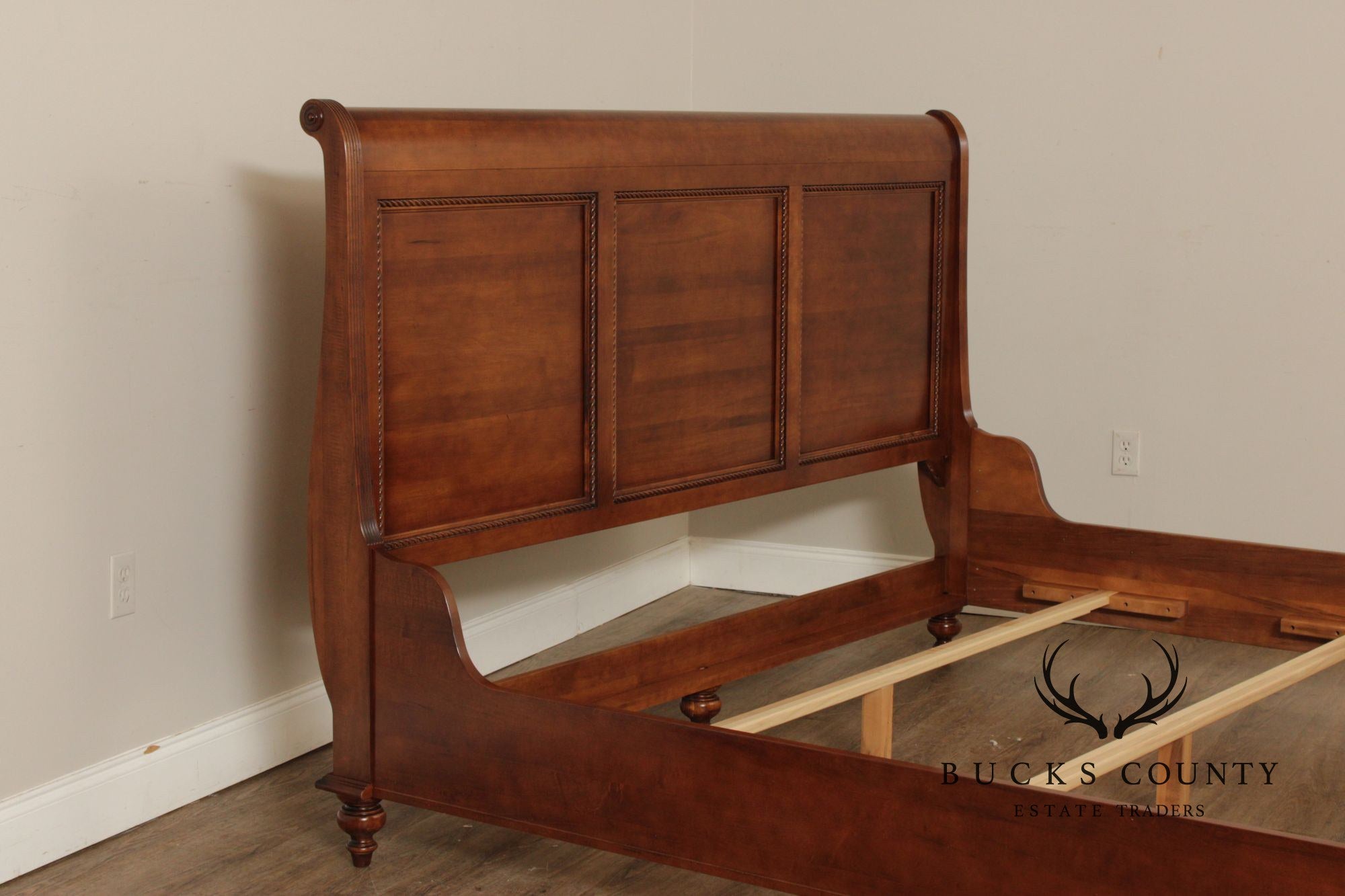 Durham Furniture 'Savile Row' Solid Maple King Sleigh Bed