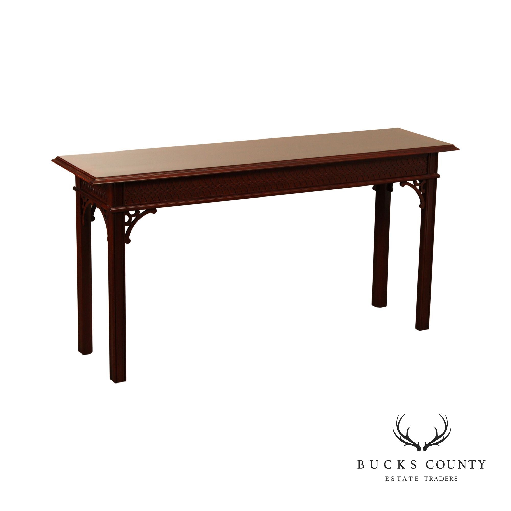 Councill Craftsmen Chippendale Style Mahogany Console Table