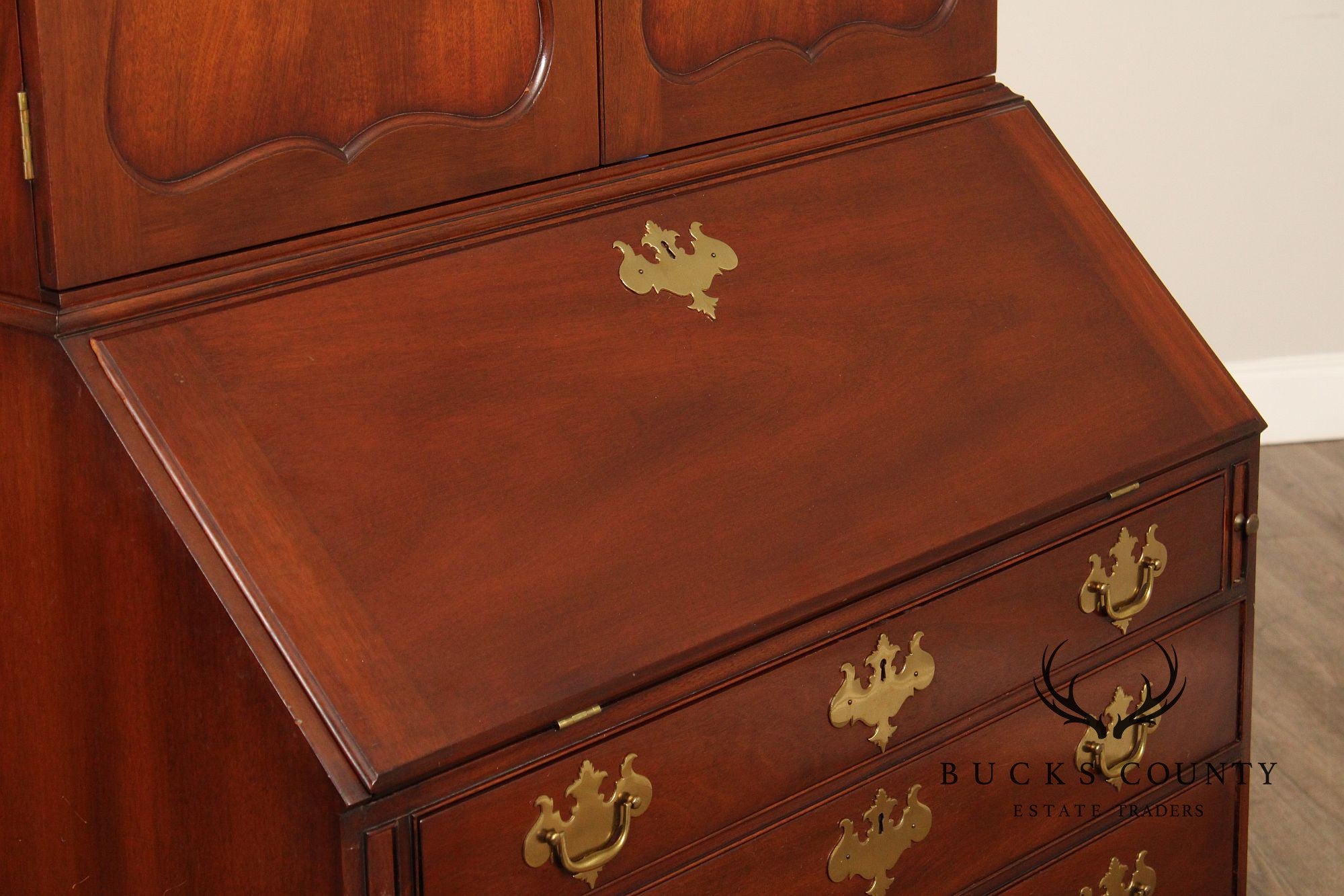 Kittinger Colonial Williamsburg Mahogany Slant Front Secretary Desk