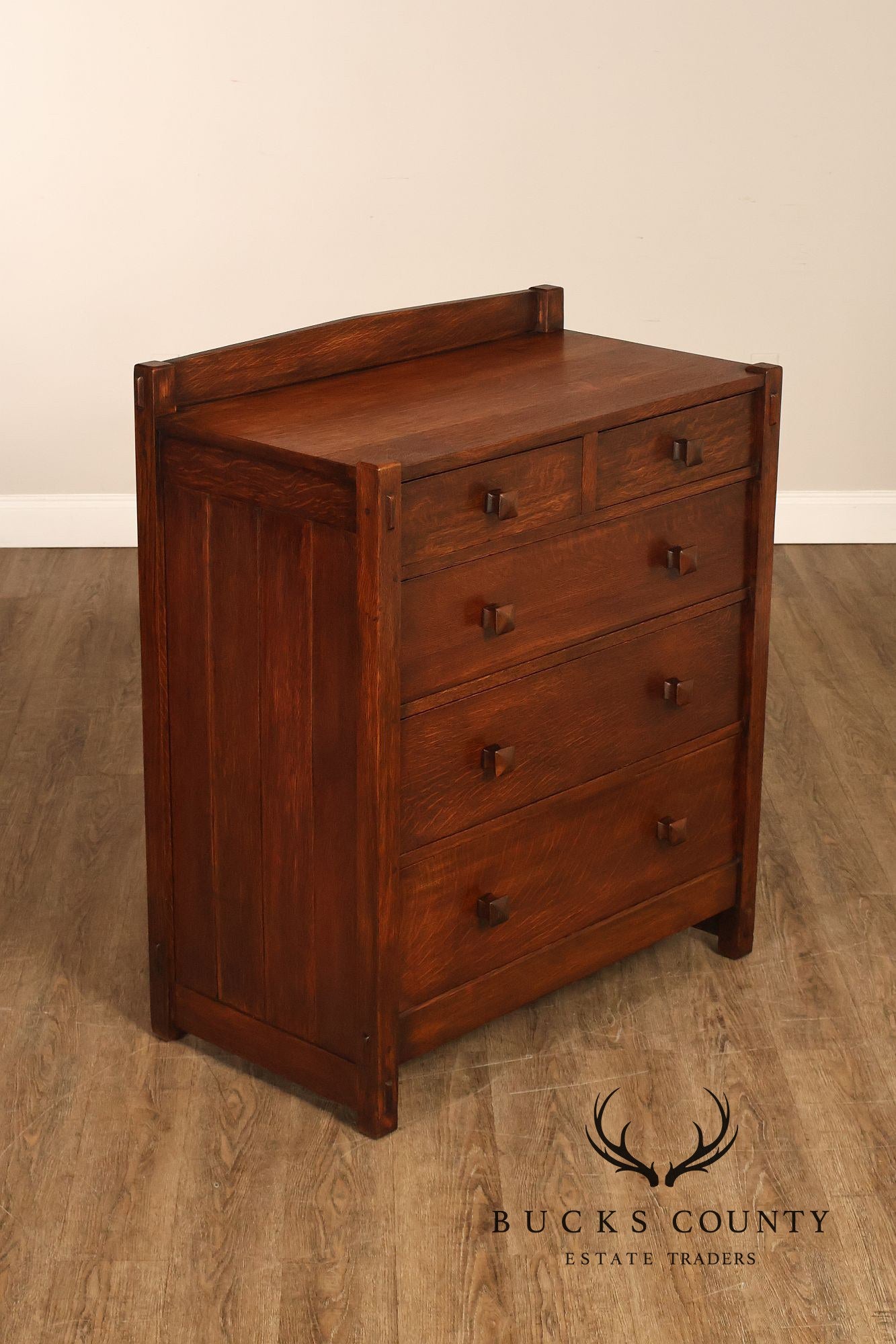 Antique Gustav Stickley Oak Chest of Drawers #626