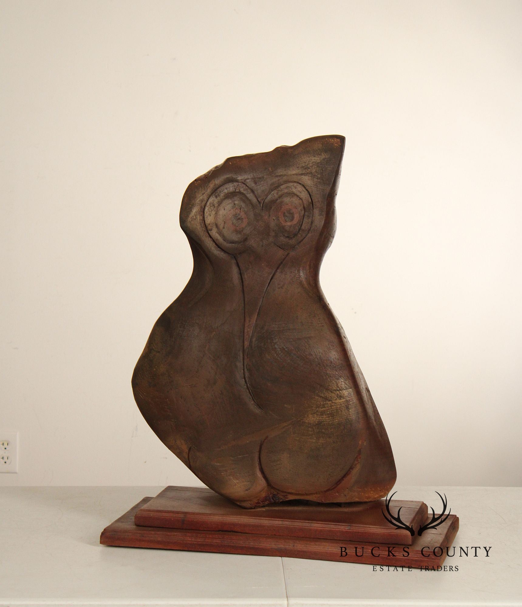 Raymond Rocklin Carved and Painted Wood Abstract Sculpture