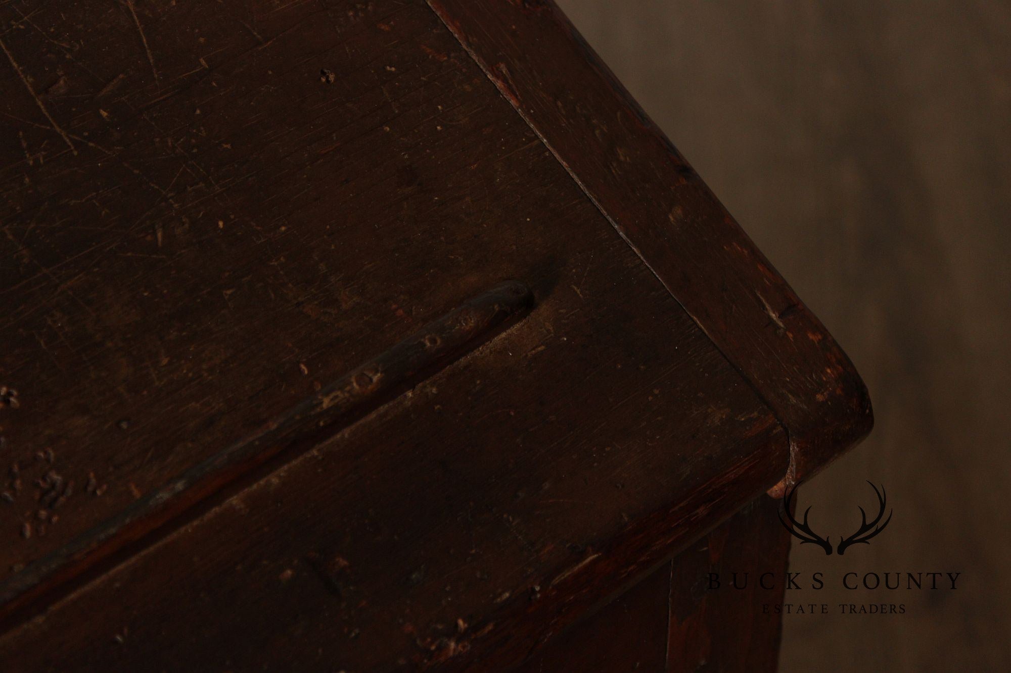 Antique Country Pine Slant Front Schoolmaster’s Desk