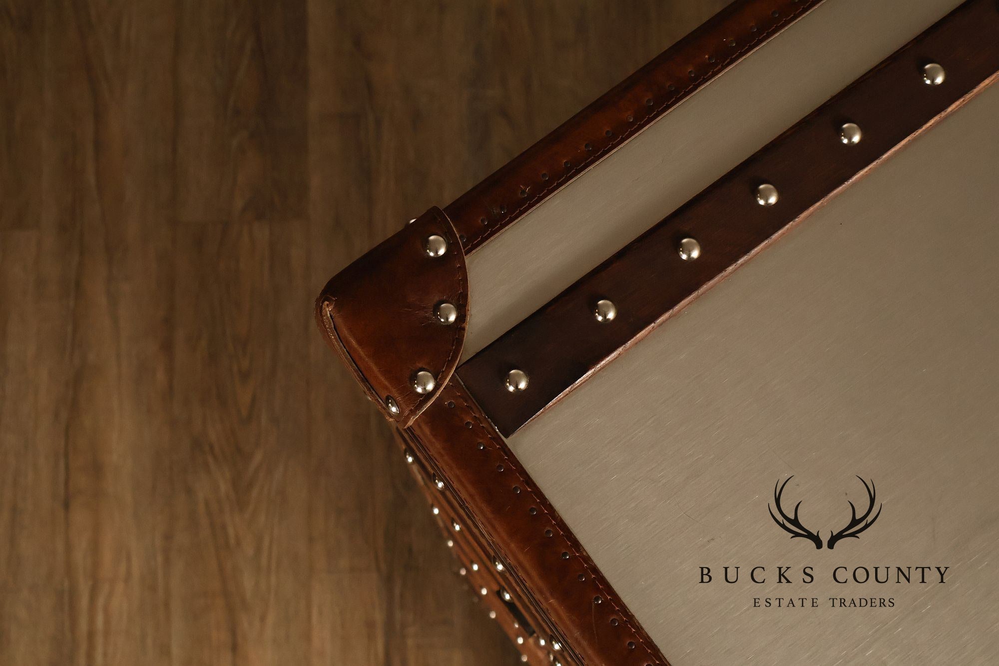 Restoration Hardware 'Mayfair' Steel and Leather Chest of Drawers