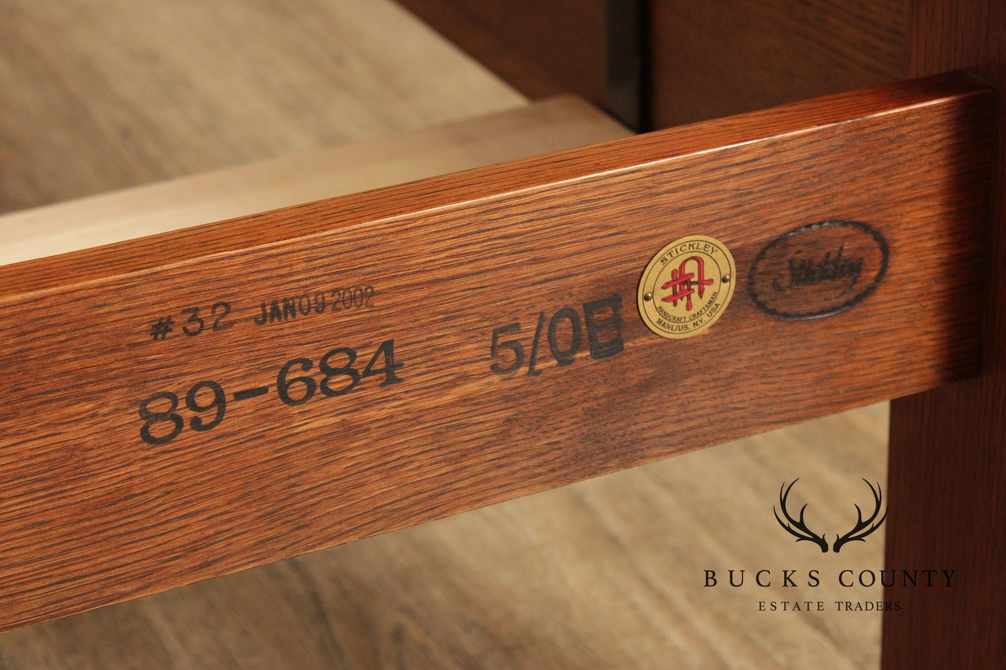 Stickley Mission Collection Oak Queen Size Prairie Bed