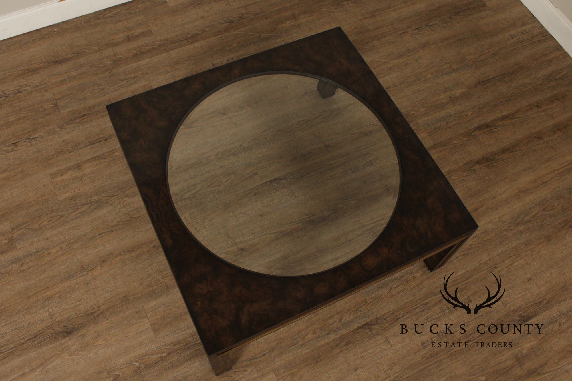 Mastercraft Burl Wood Square Coffee Table