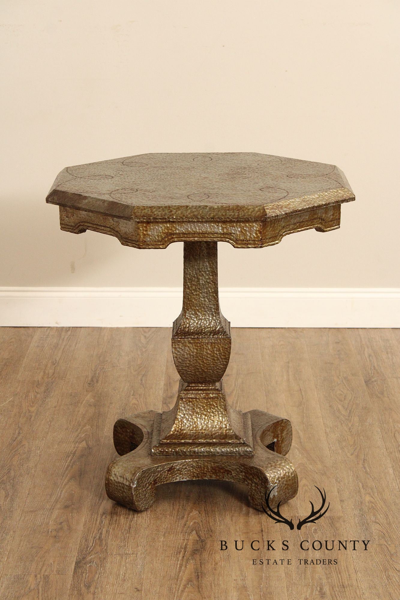 Guild Master Hammered Metal Side Table