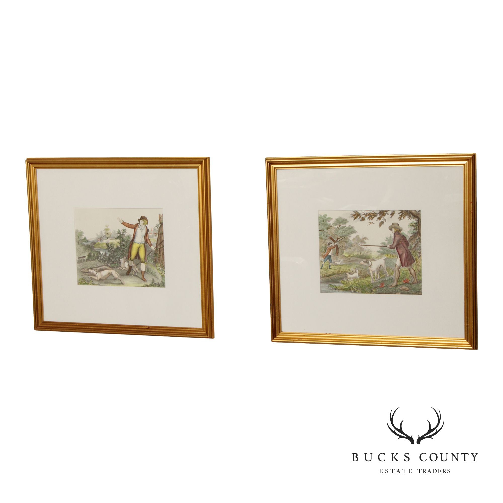 George Morland Pair of Prints, Game Hunt Scenes