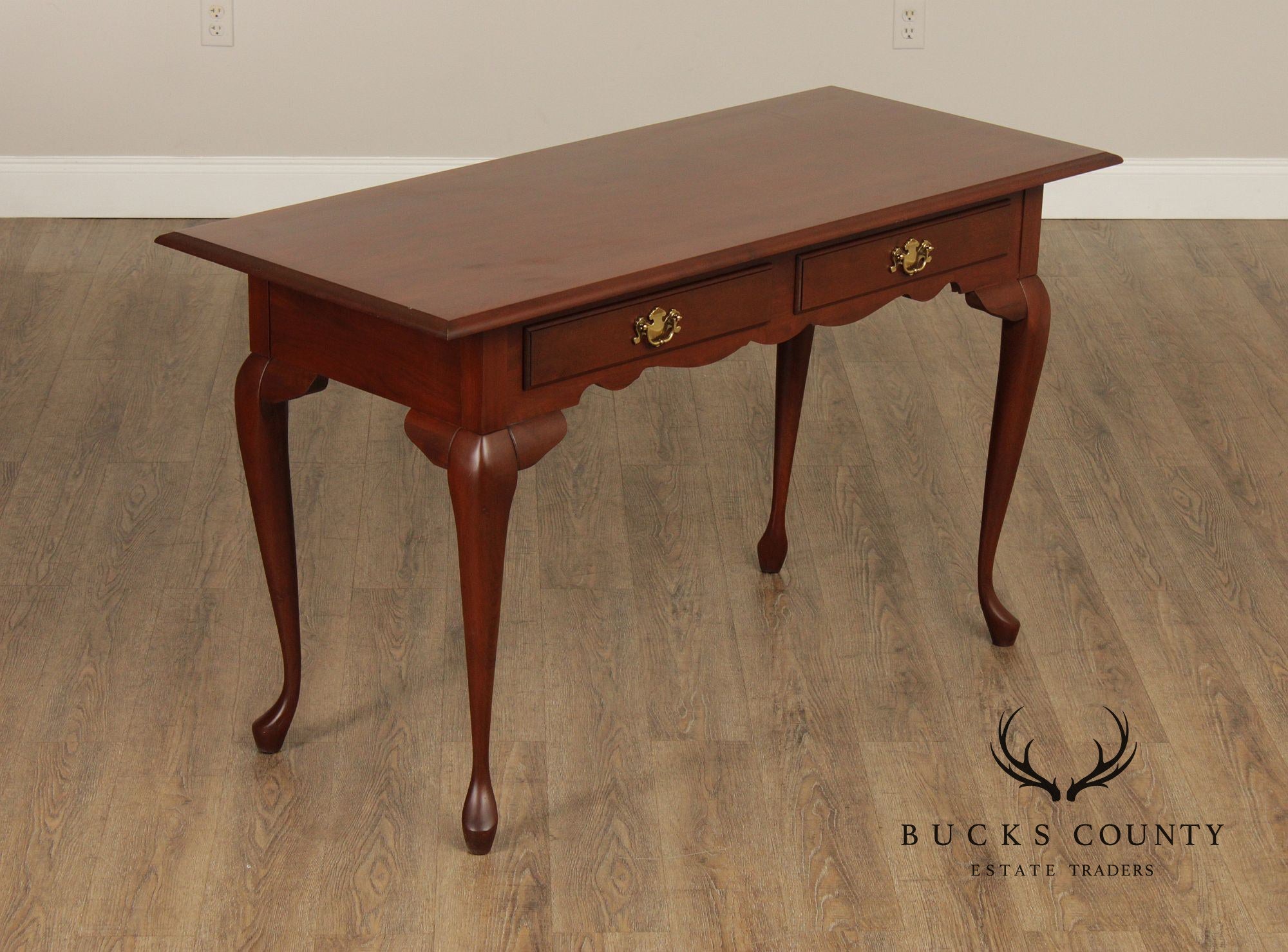 Queen Anne Style Vintage Cherry Writing Desk