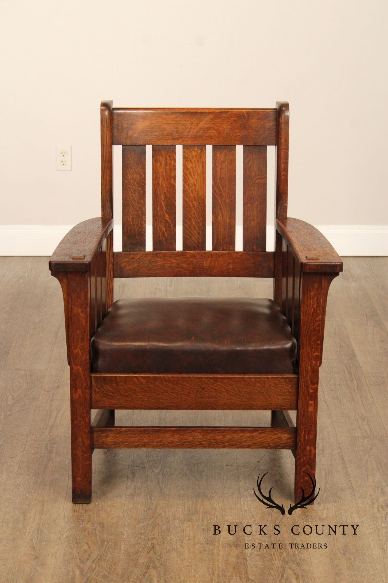 Antique Mission Oak Armchair