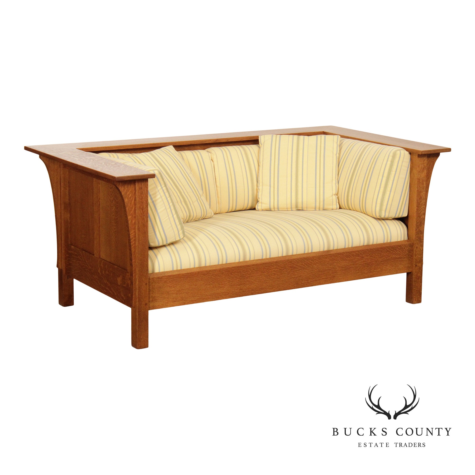 Stickley Mission Collection Oak Prairie Loveseat Sofa