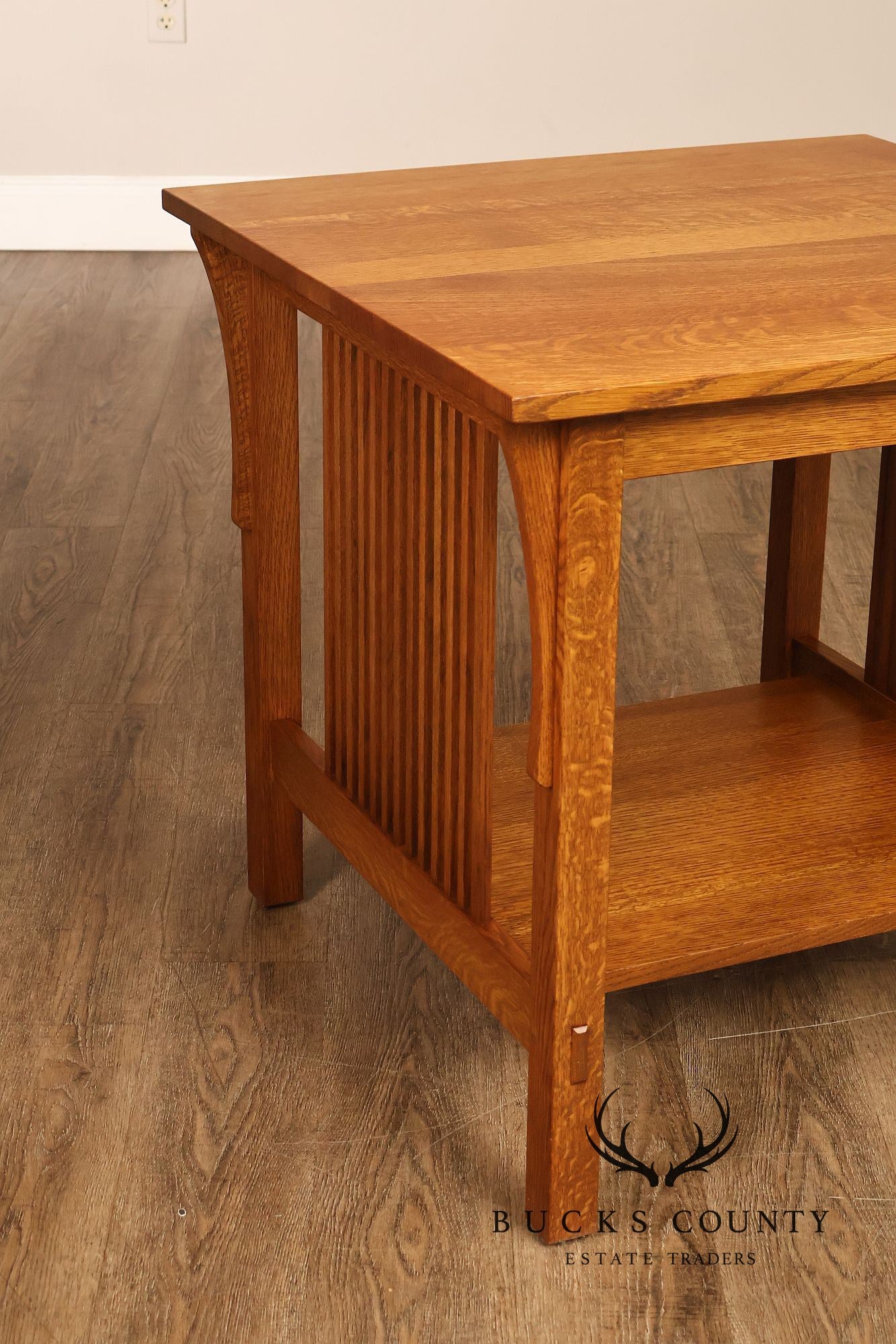 Stickley Mission Collection Oak Spindle Lamp Table