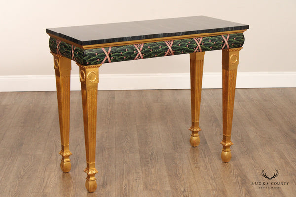 Karges Neoclassical Style Gold Painted Sofa Table
