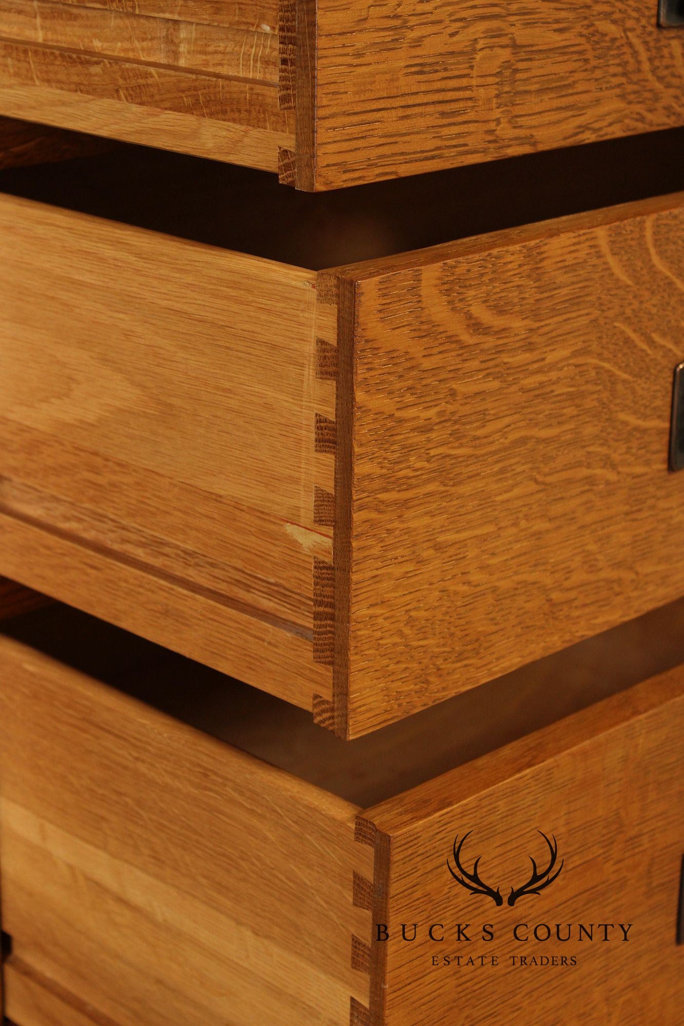 Stickley Mission Collection Oak Tall Chest Of Drawers