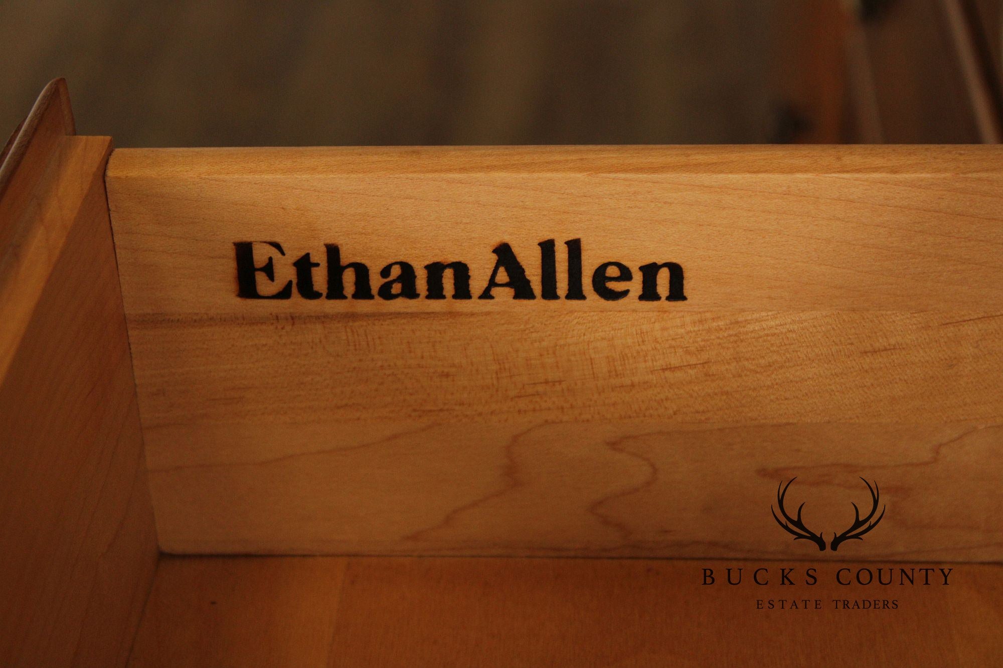 Ethan Allen 1776 Collection Maple Lighted China Cabinet