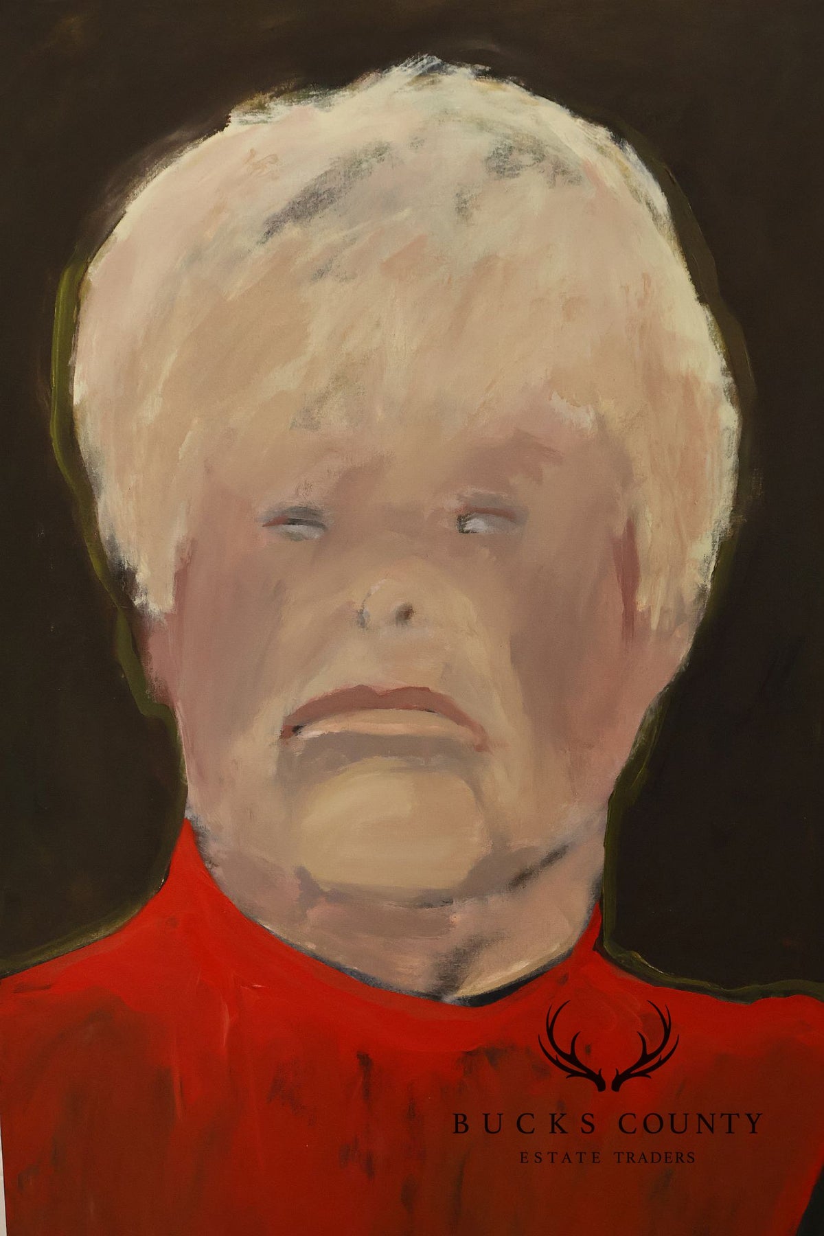 Anne Cooper Dobbins Oil Painting, 'A Stern Father and His Spouse'