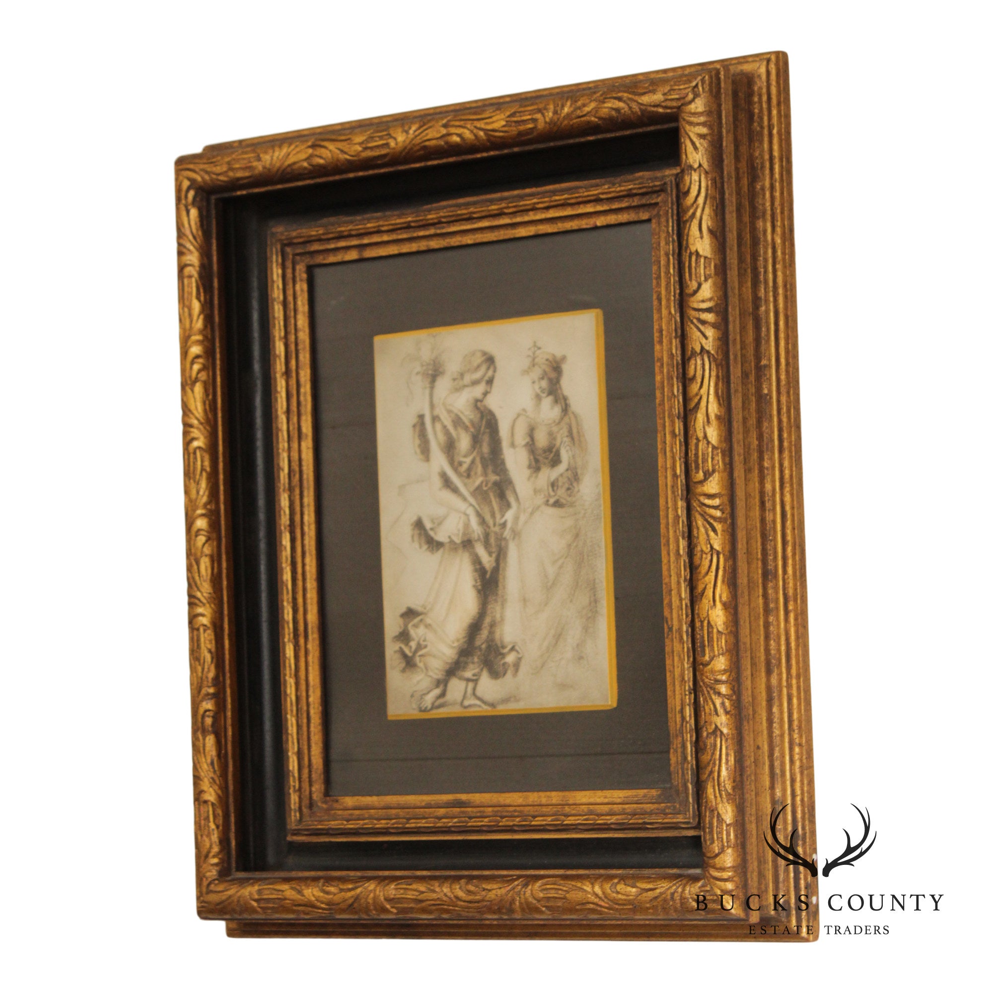 Classical Style Framed Print, Pair of Allegorical Figures