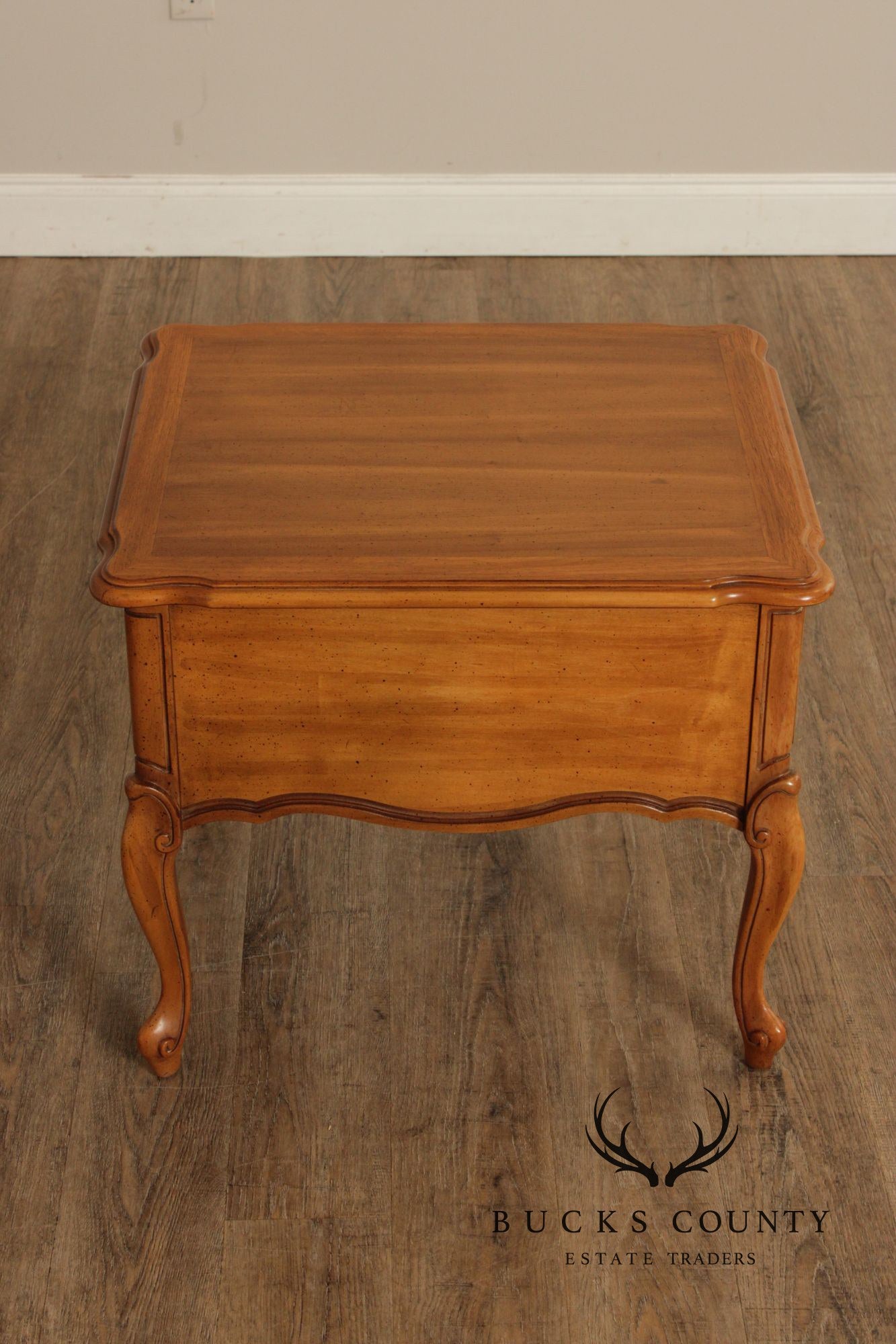 American Of Martinsville French Provincial Style Vintage Fruitwood End Table