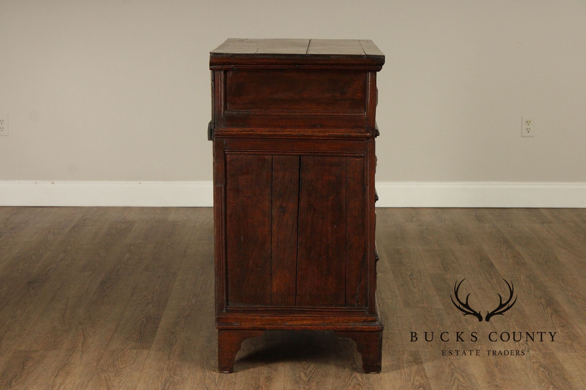 Antique English Charles II Style Oak Chest of Drawers