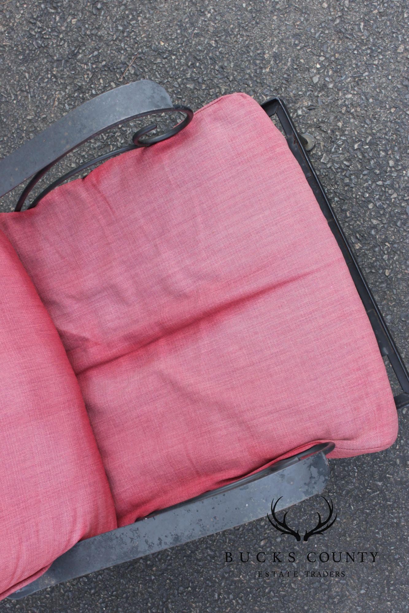 Vintage Wrought Iron Patio Or Garden Lounge Chair