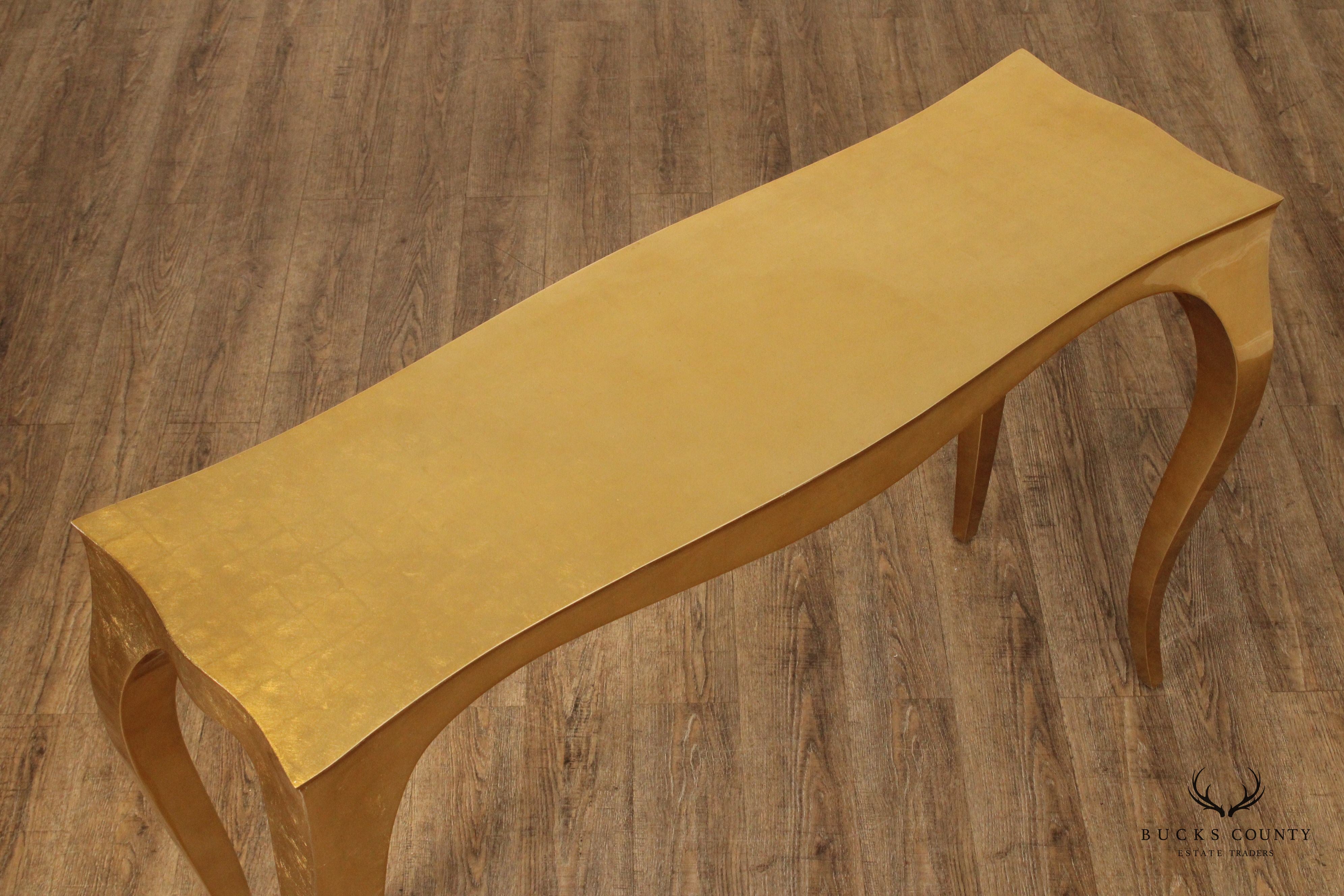 Alden Parkes 'Chantal' Gold Finished Console Table