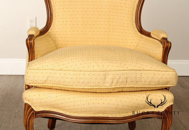 French Louis XV Style Pair of Bergere Armchairs