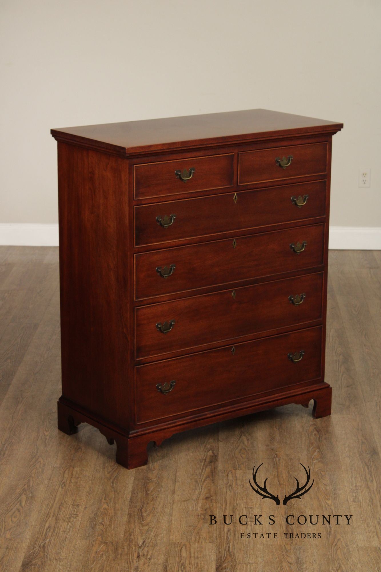 Craftique Chippendale Style Mahogany Tall Chest