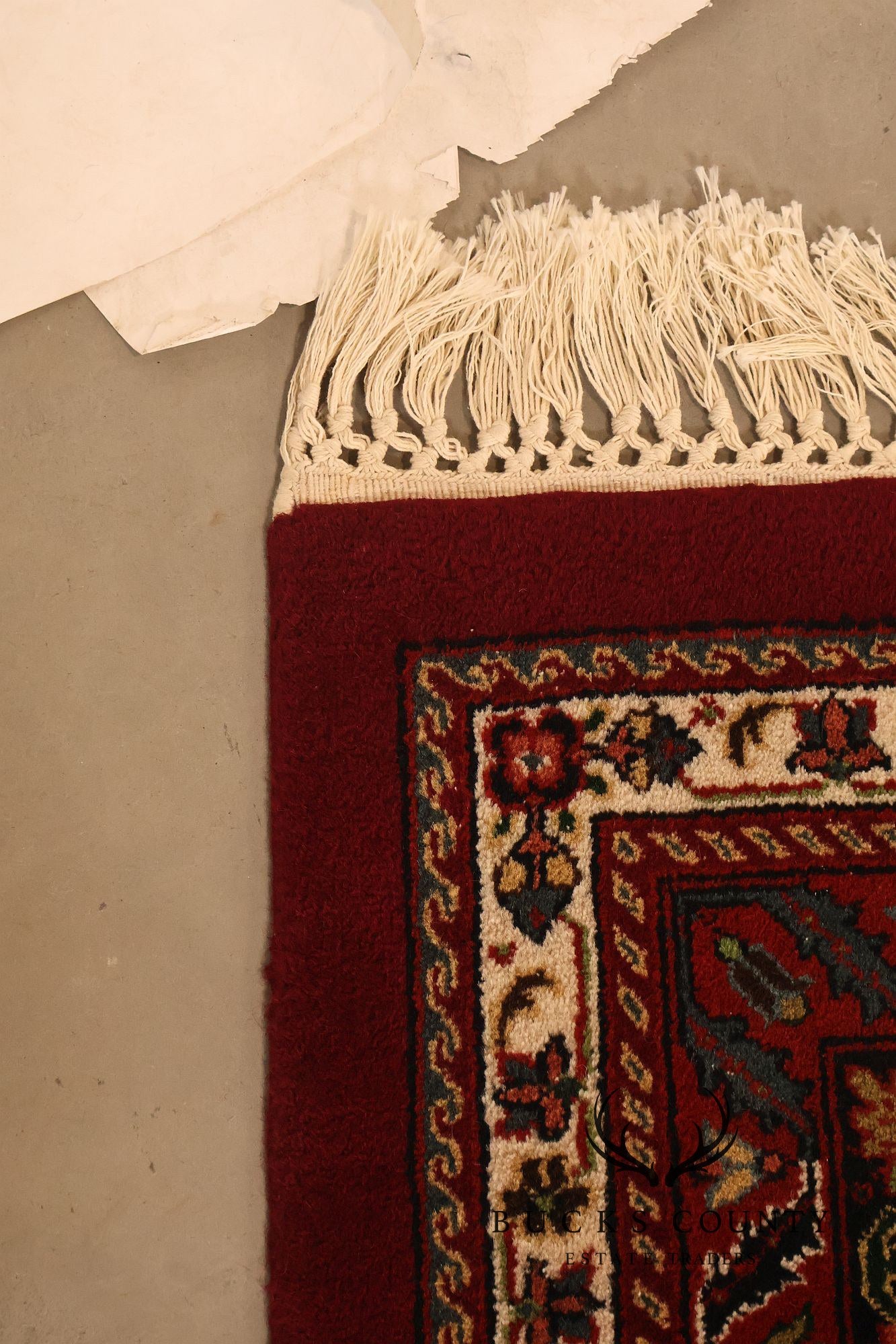 Hand Knotted Persian Style Wool Area Rug With Floral Medallion Design