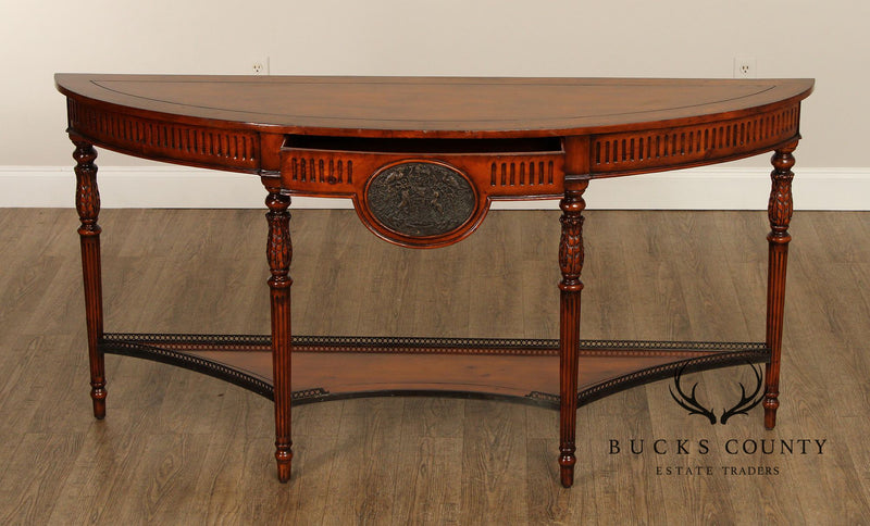 Theodore Alexander Two-Tier Demilune Console