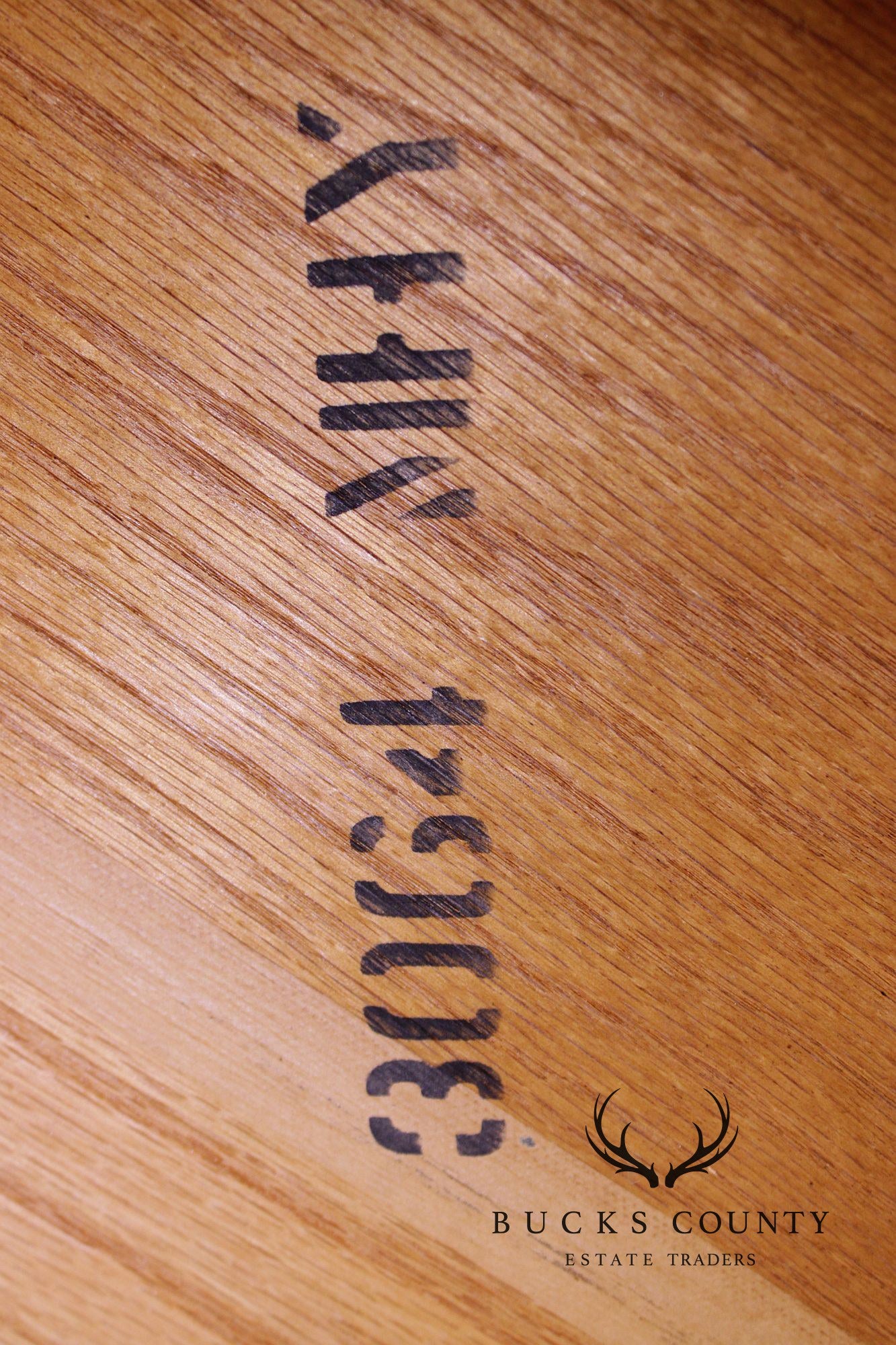 1940's Federal Style Mahogany Carlton House Desk With Tambour Doors