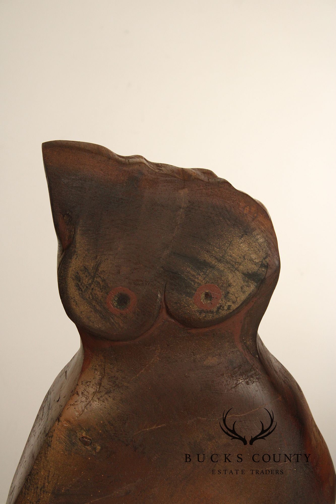 Raymond Rocklin Carved and Painted Wood Abstract Sculpture