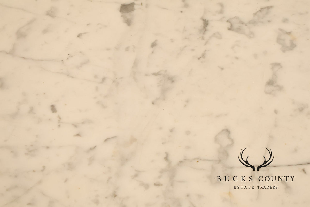 Baker Furniture Marble Top Sideboard Cabinet