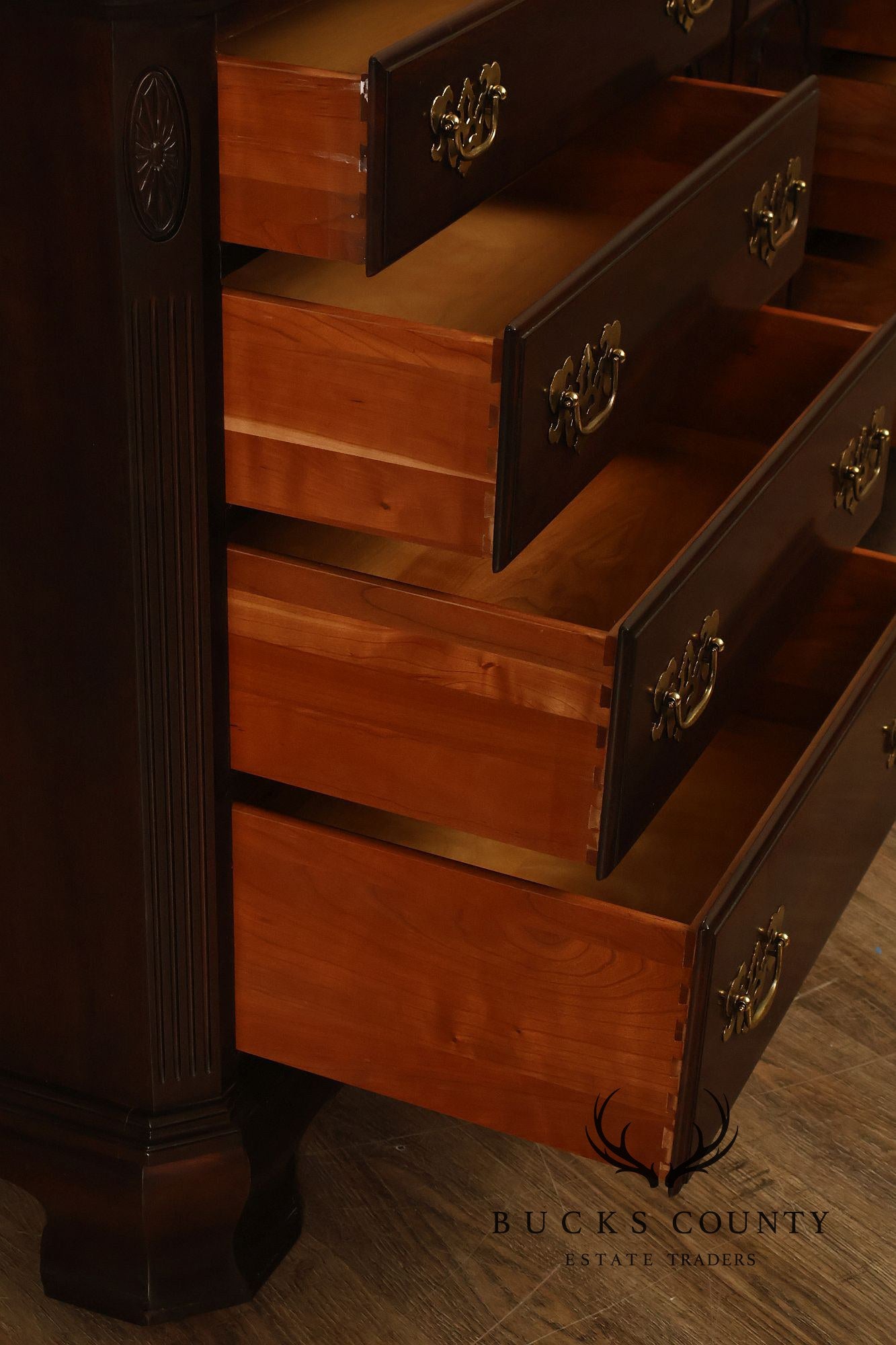 Ethan Allen 'Georgian Court' Cherry Triple Dresser