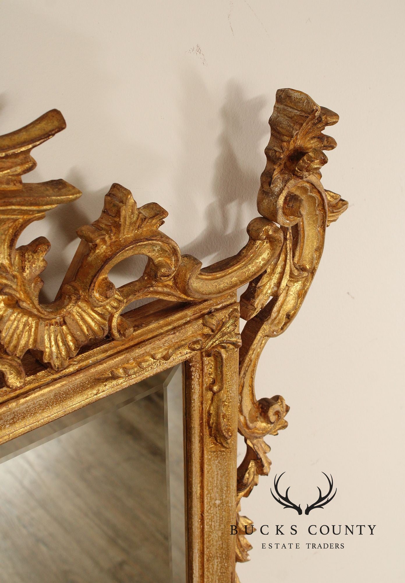 Louis J. Solomon French Louis XV Style Giltwood Mirror