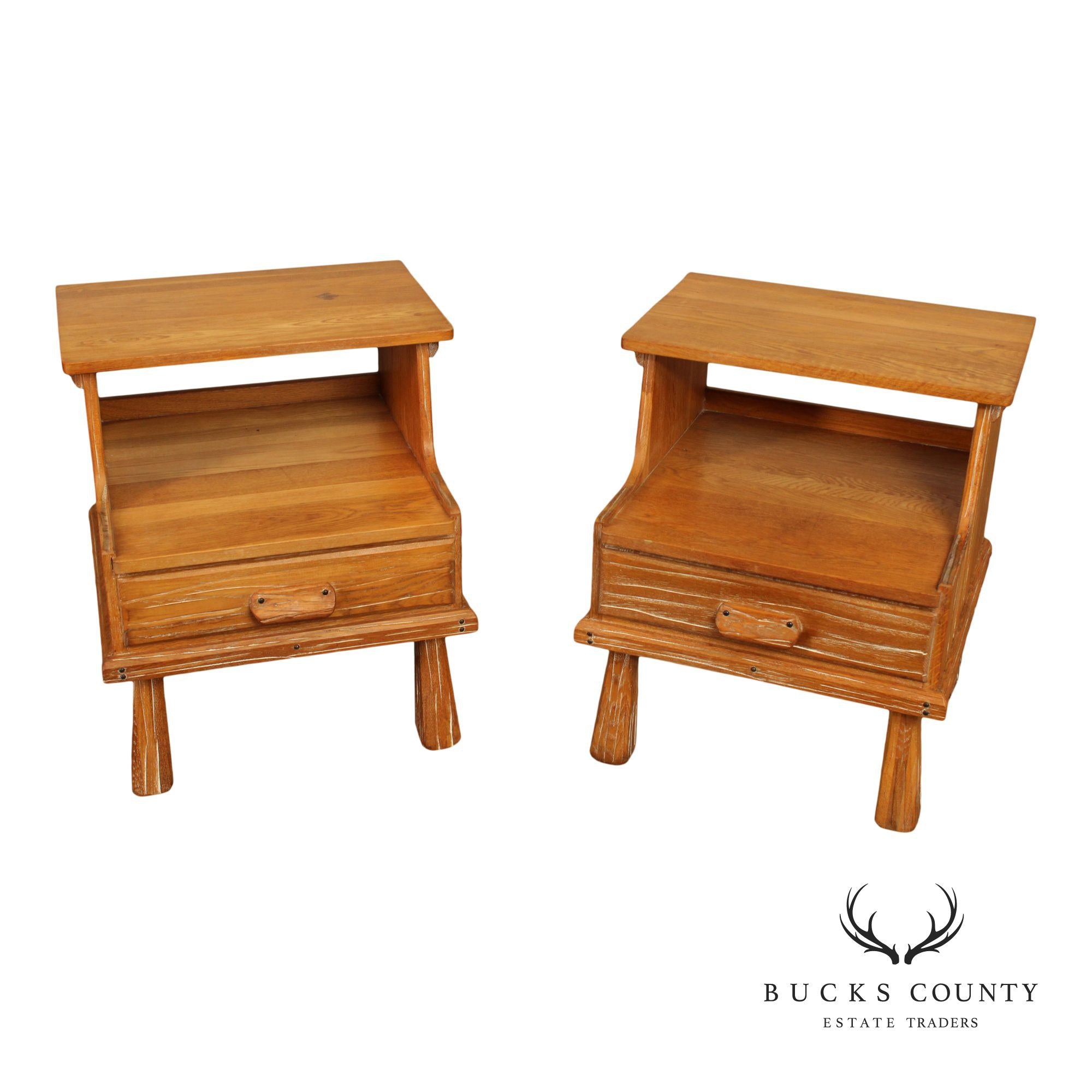 Brandt Ranch Oak Pair of One-Drawer Nightstands