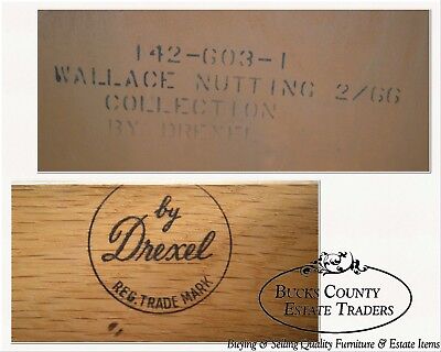 Drexel Wallace Nutting Collection Mahogany Bombe Kettle Base Secretary Desk