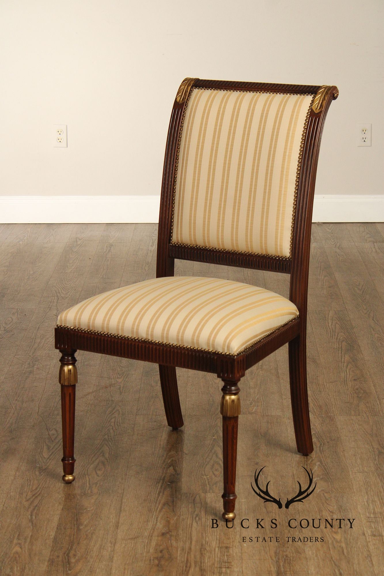 Italian Neoclassical Style Pair of Side Chairs