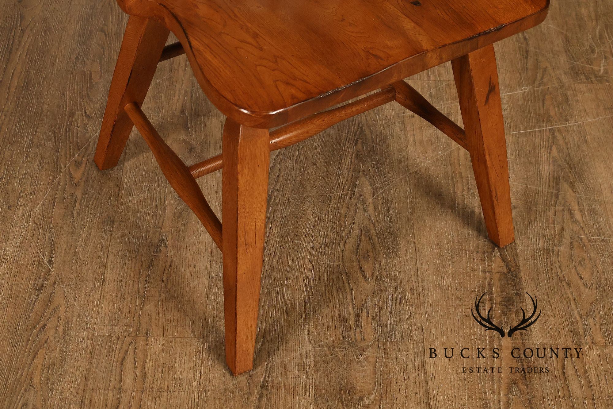 Broyhill Attic Heirlooms Set Of 6 Windsor Style Oak Hoop Back Dining Side Chairs