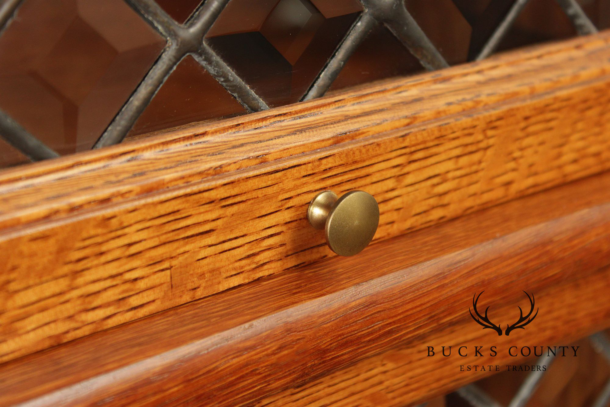 Globe Wernicke Antique Narrow Oak Four-Section Barrister Bookcase