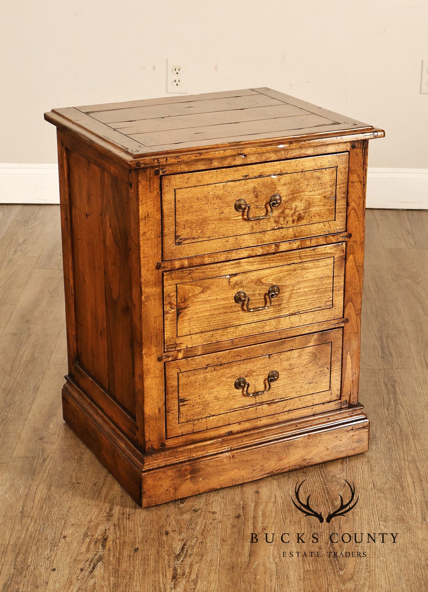 Guy Chaddock Melrose Collection Rustic Three Drawer Nightstand