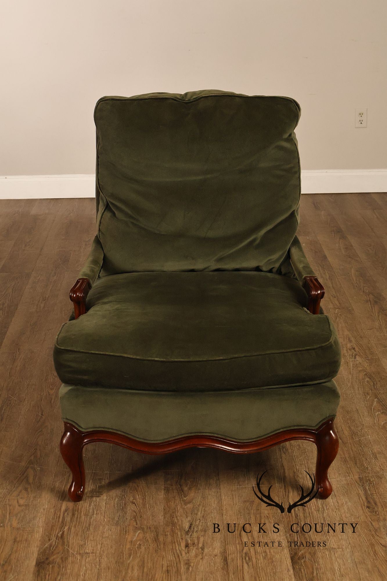 Hickory Chair Mark Hampton Collection Louis XV Style Upholstered Lounge Chair And Ottoman