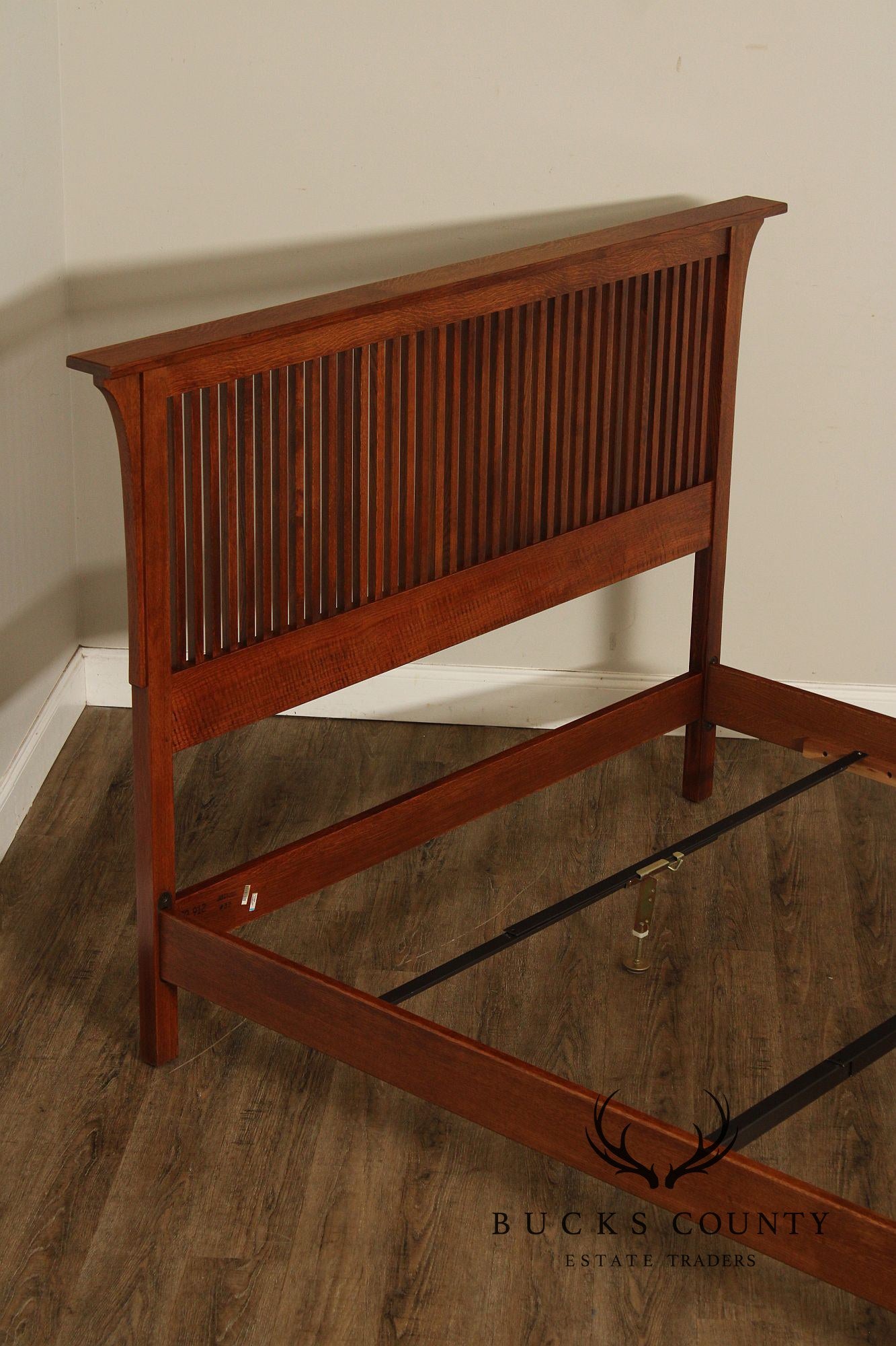 Stickley Mission Collection Oak Spindle Queen Bed