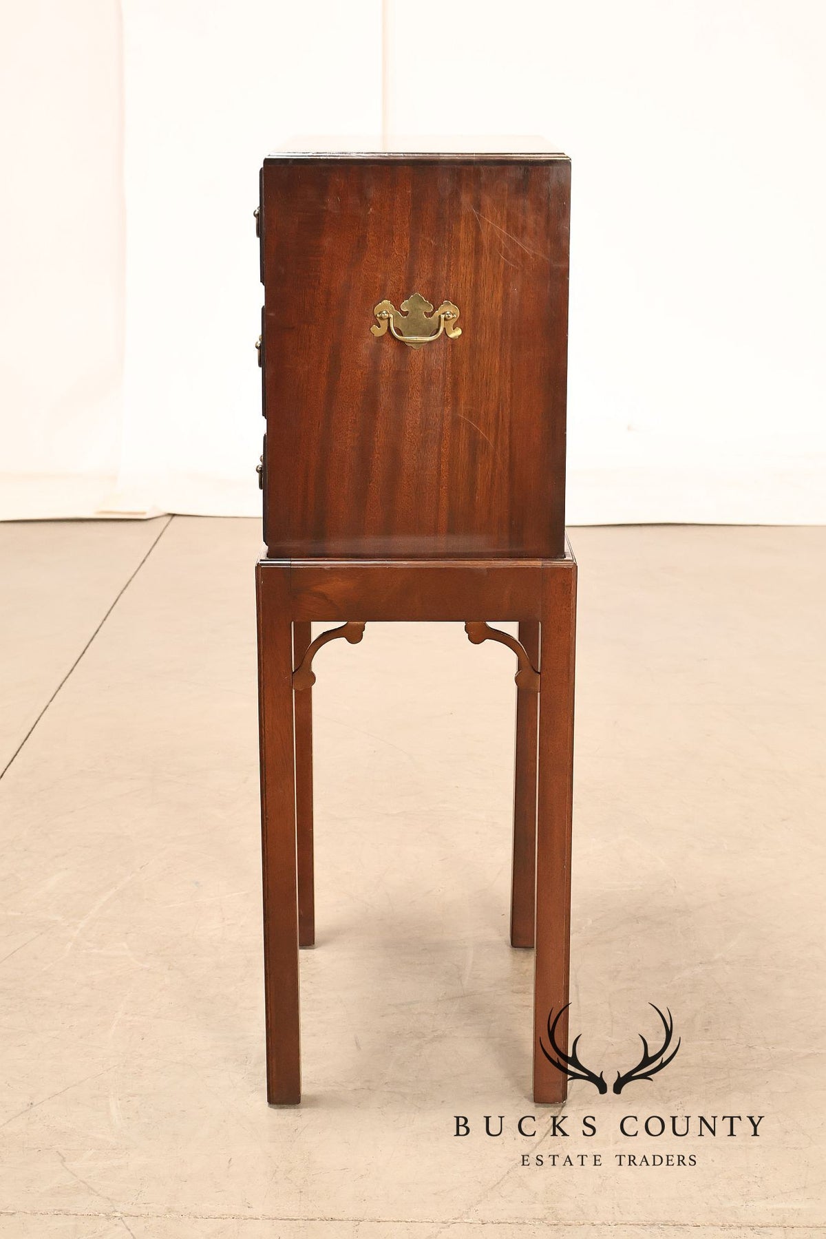 Madison Square Chippendale Style Mahogany Silver Chest On Stand