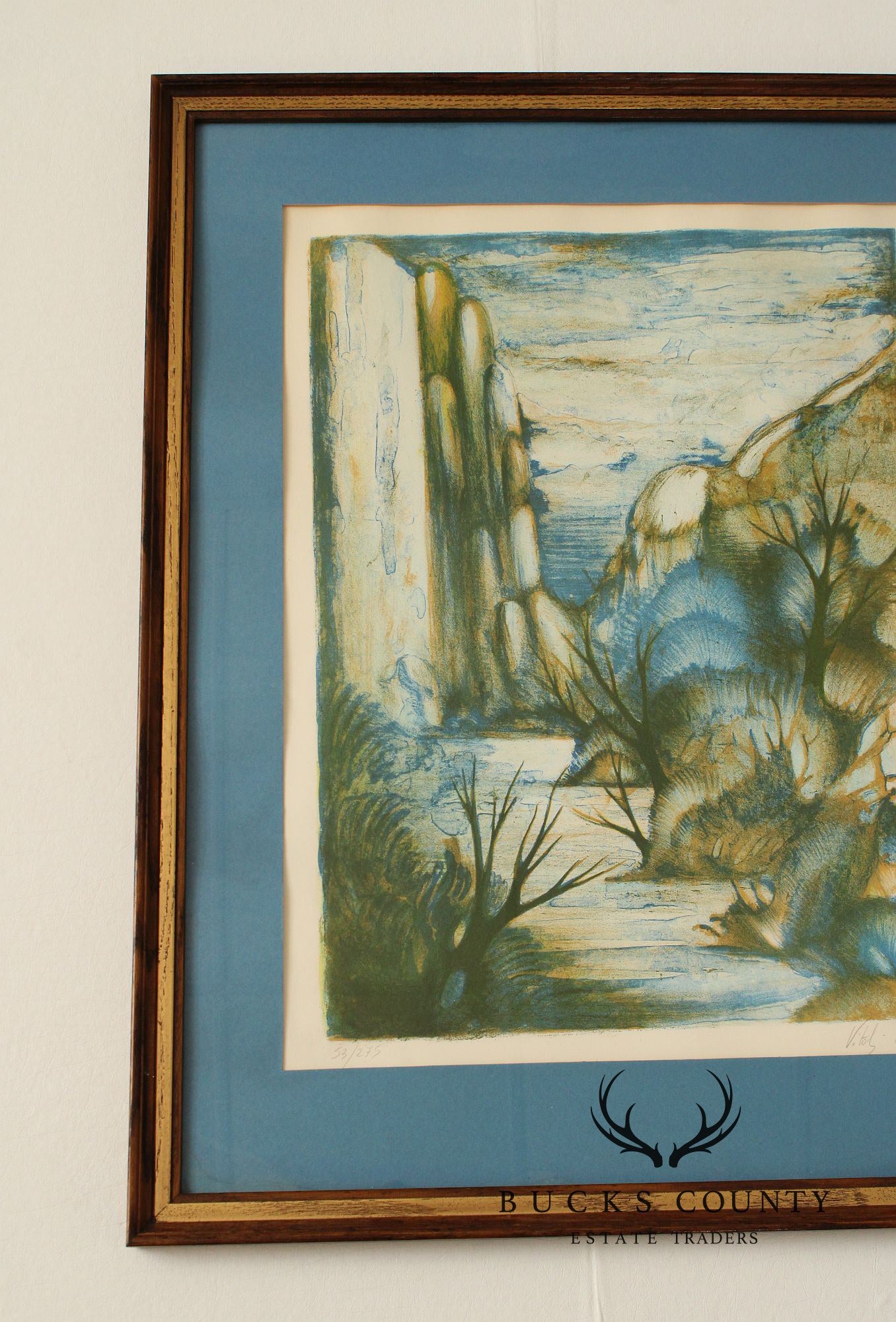 Vitali Orfeo Surrealist Style Landscape Lithograph