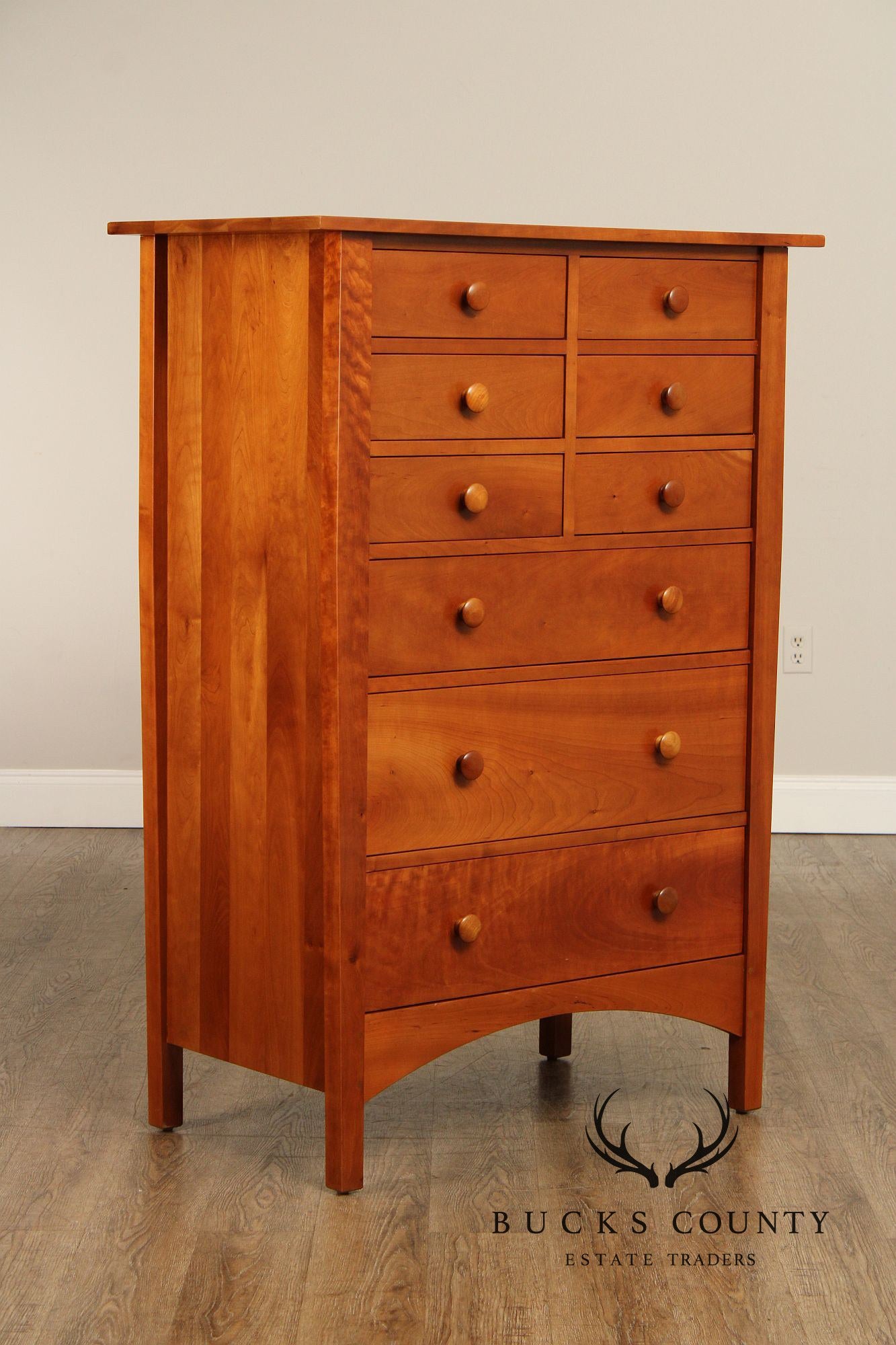 Stickley Mission Collection Harvey Ellis Cherry Nine-Drawer Chest