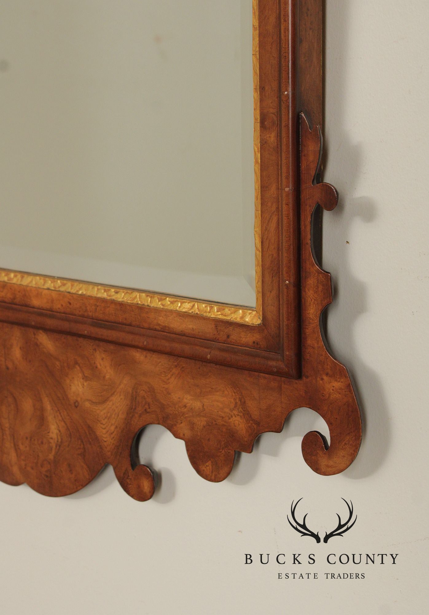 Friedman Brothers Colonial Williamsburg Burlwood Wall Mirror