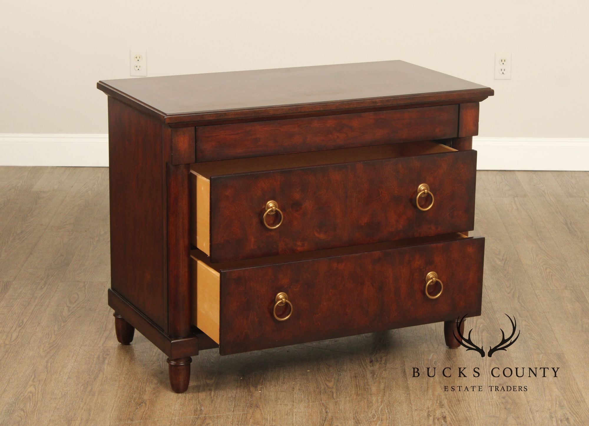 Bernhardt Empire Style Burlwood Chest of Drawers