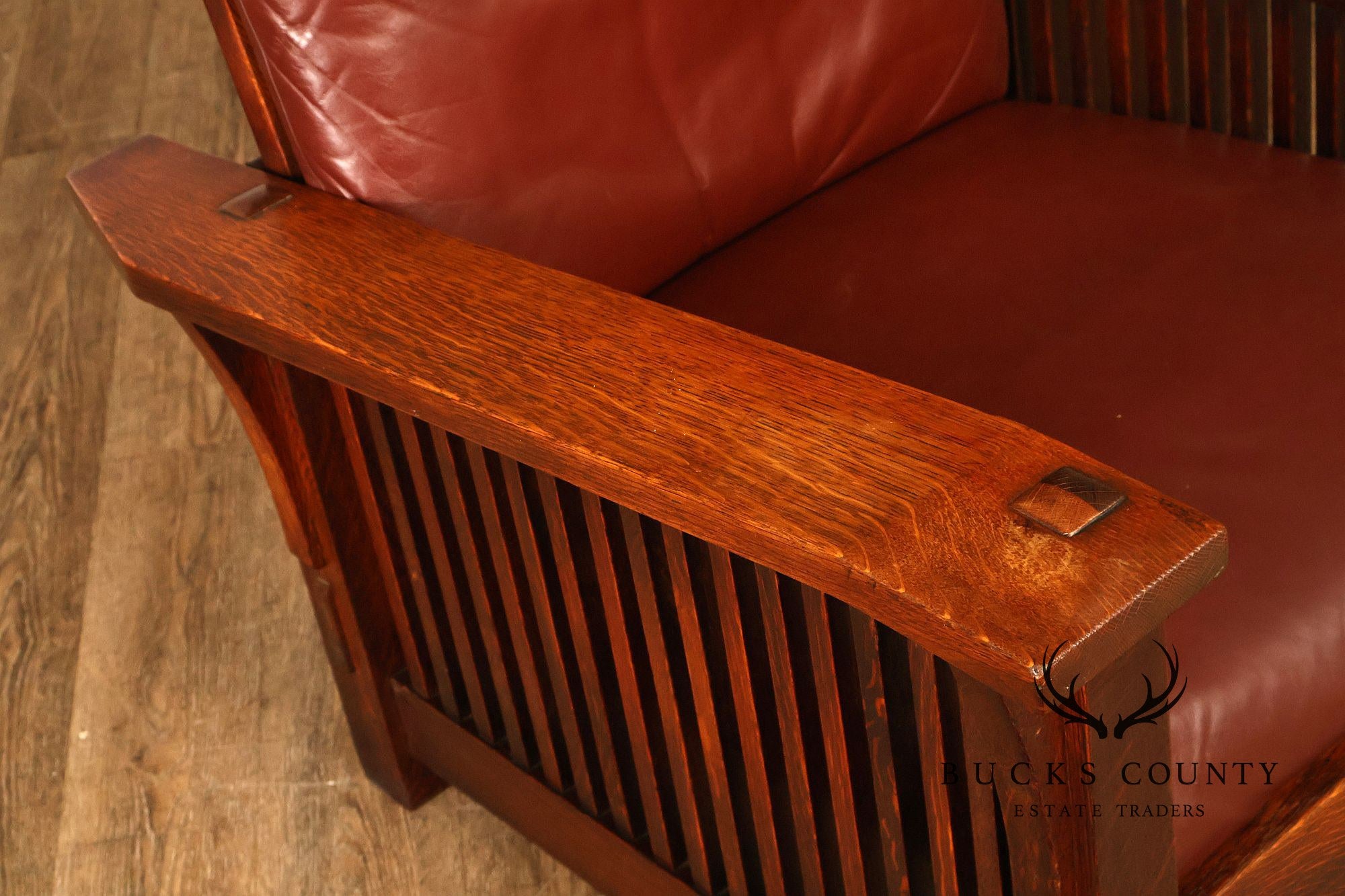 Antique Gustav Stickley No. 369 Mission Oak Reclining Morris Chair