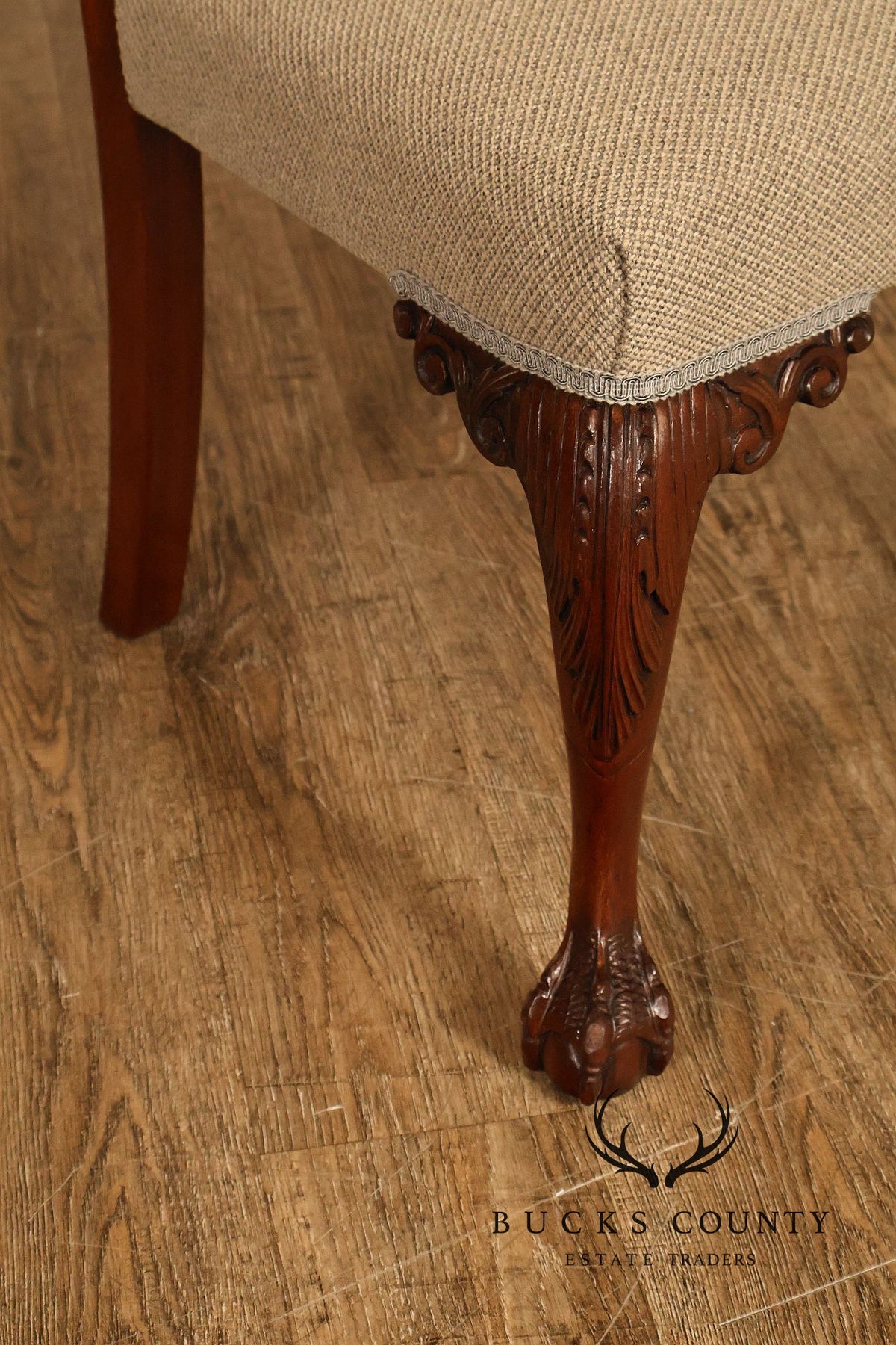 Chippendale Style Set of Eight Carved Mahogany Dining Chairs