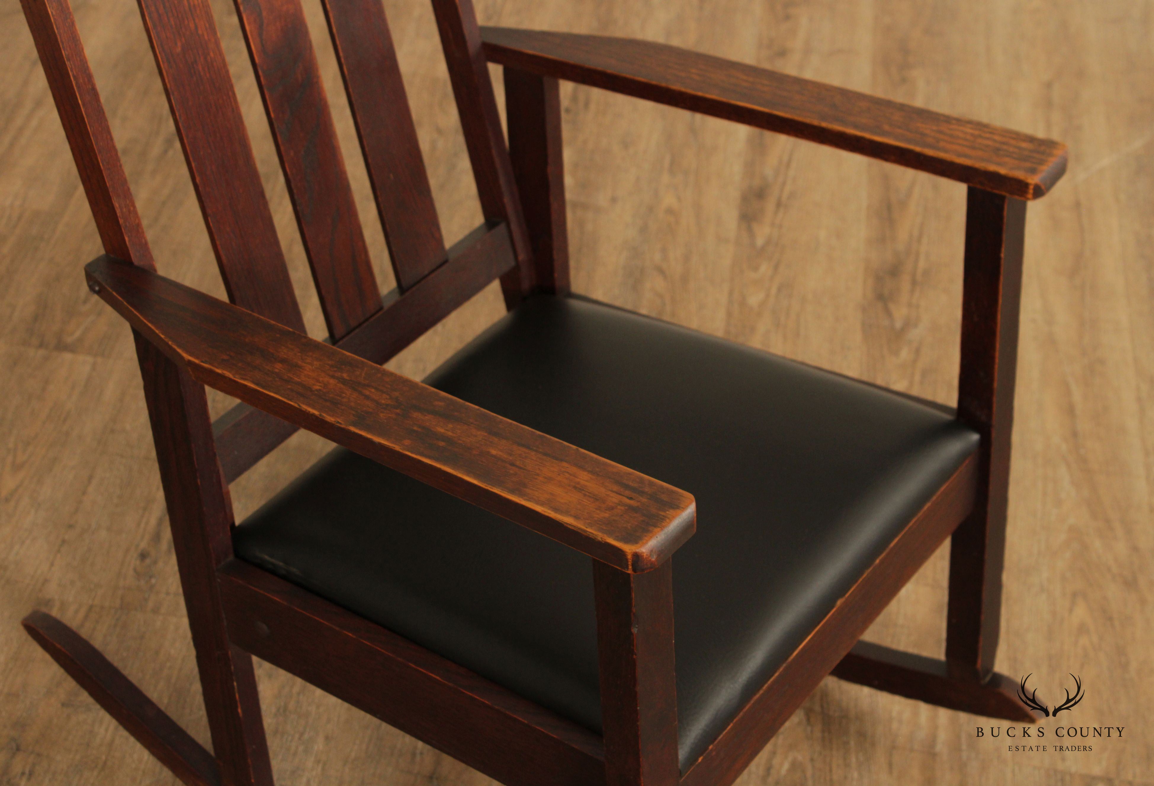 Antique Mission Oak Rocking Chair